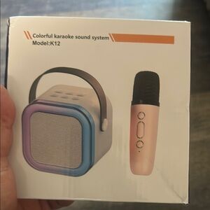 Colorful Karaoke Sound System with Microphone